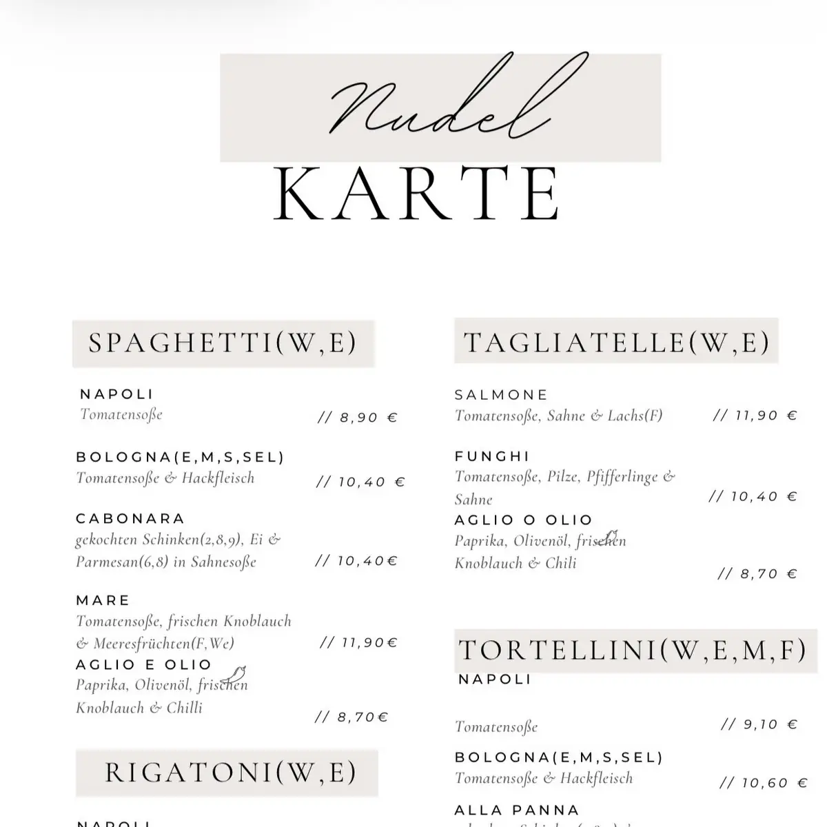 Speisekarte photo 1