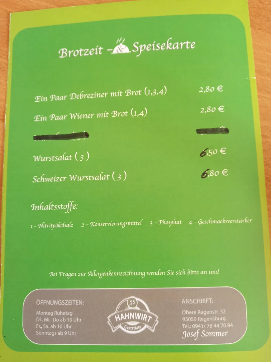 Speisekarte photo 2