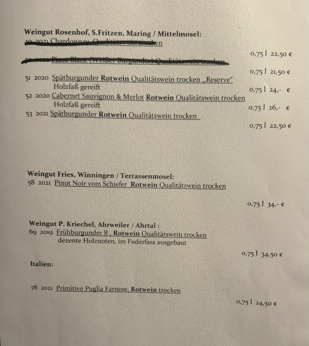 Speisekarte photo 3