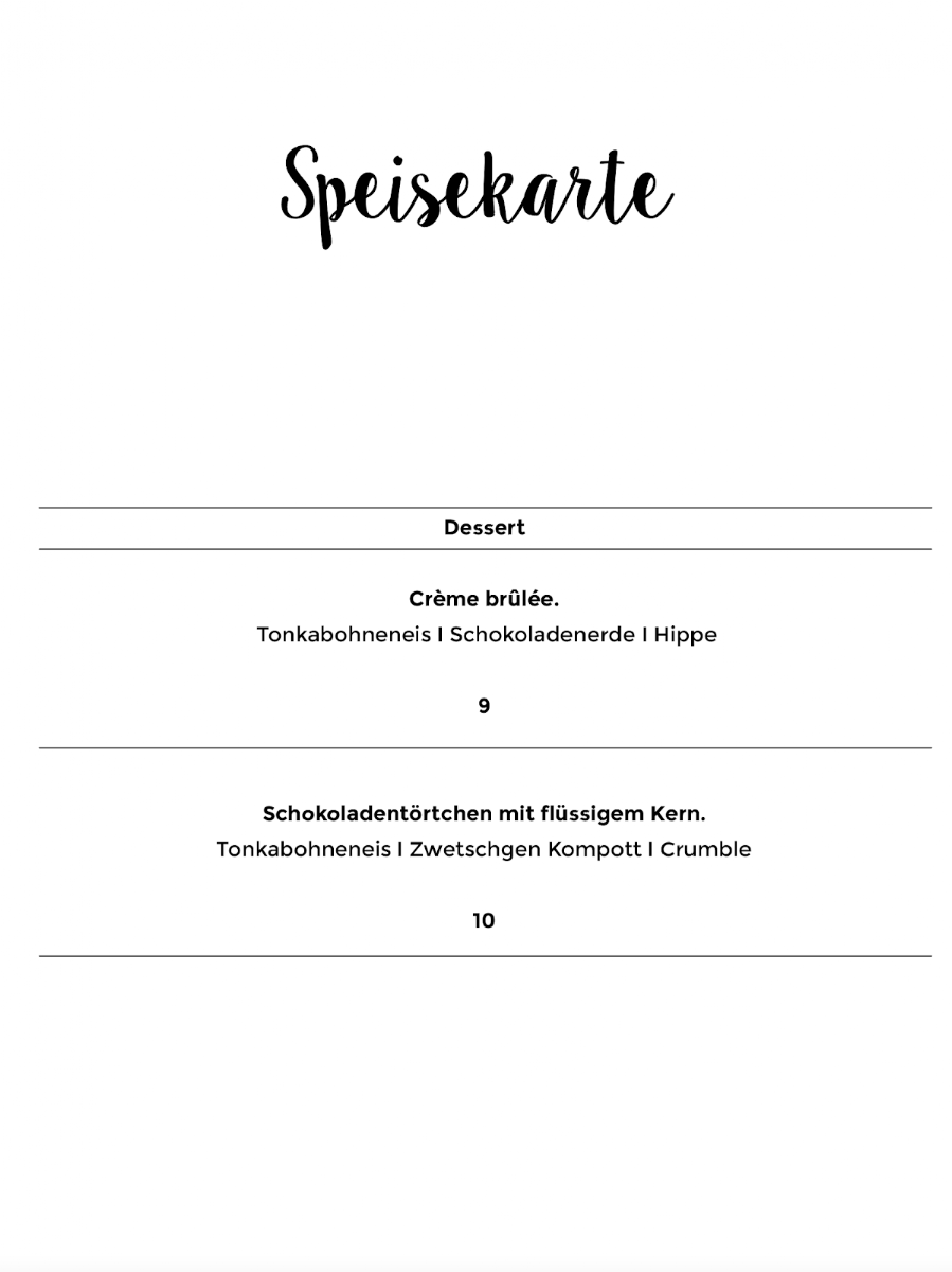 Speisekarte photo 6