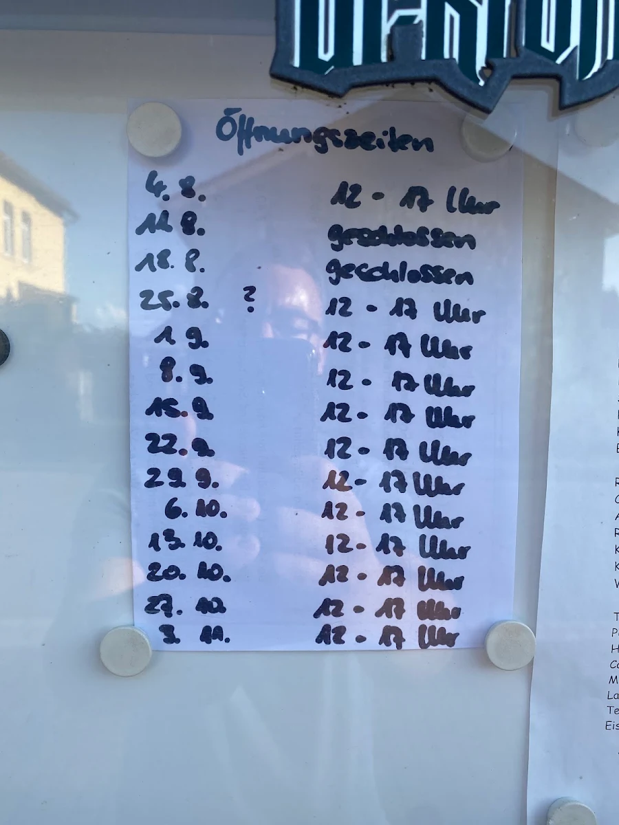 Speisekarte, Ausflugslokal Büffeltränke