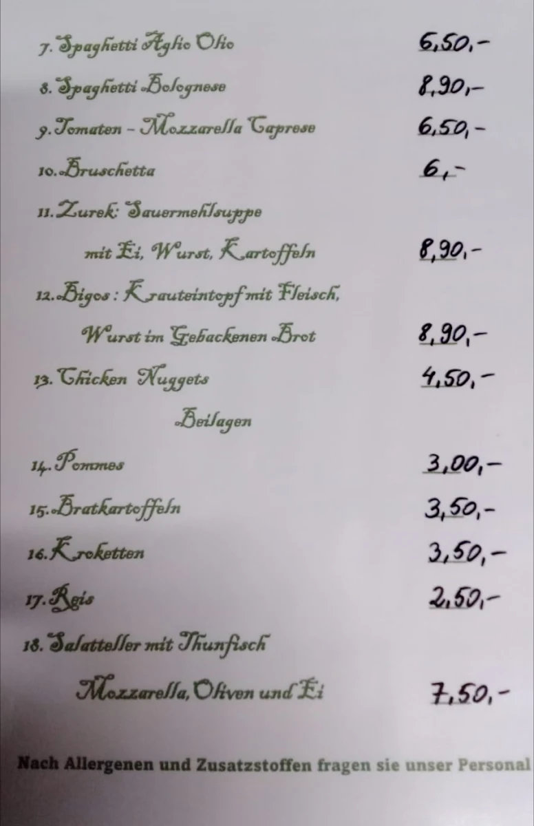 Speisekarte photo 1