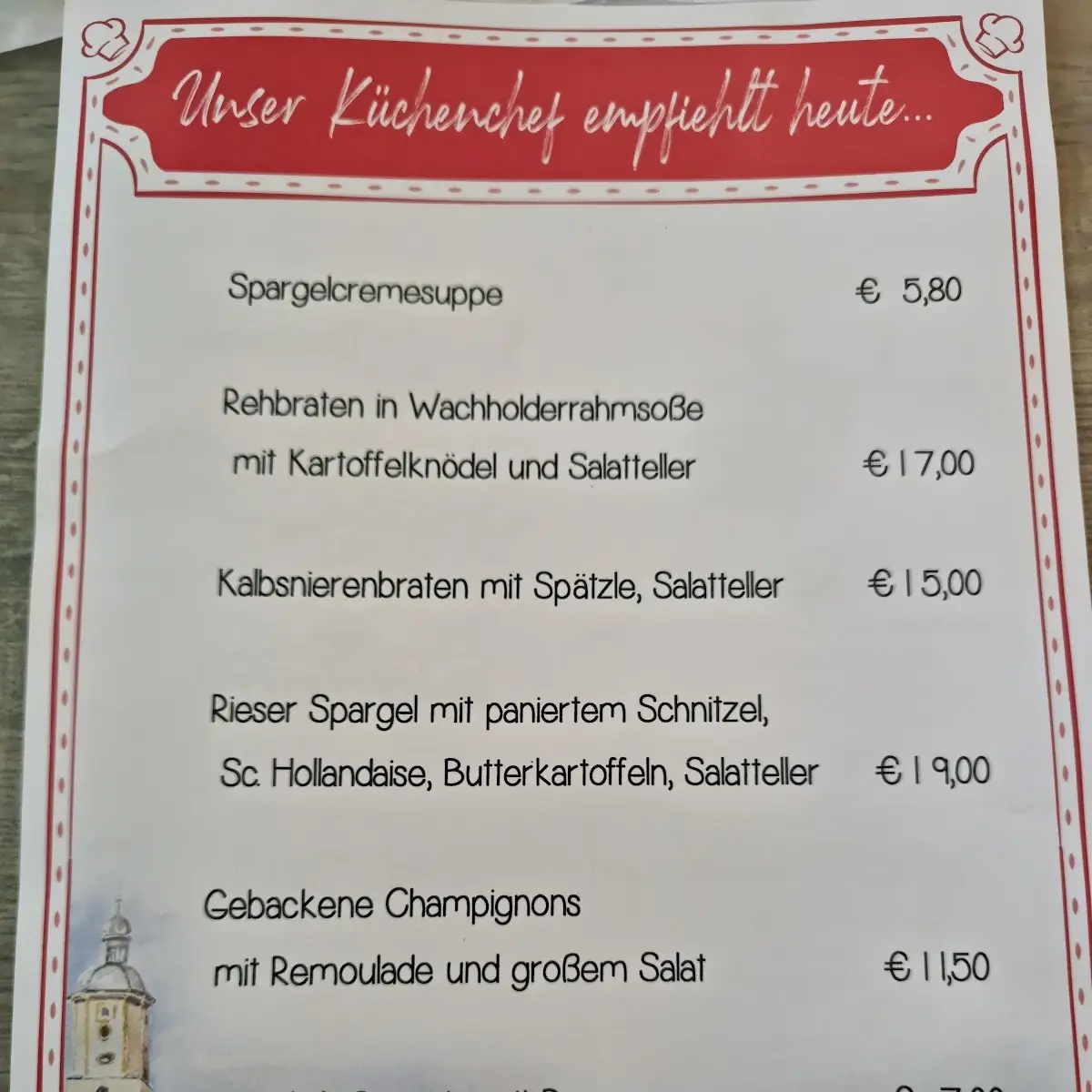 Speisekarte photo 5