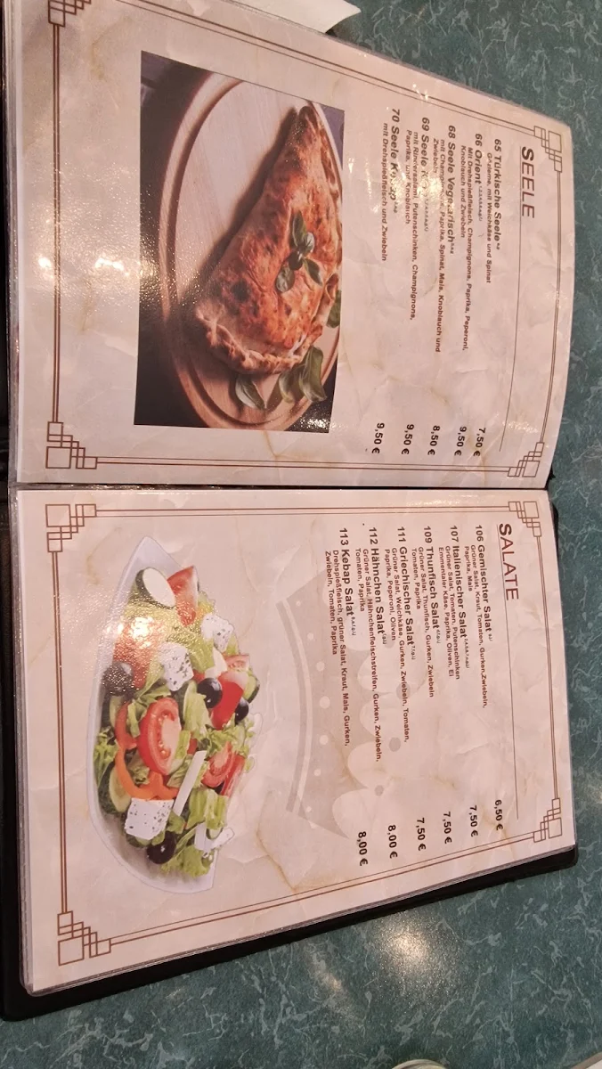 Speisekarte, King Pizzeria & Kebabhaus