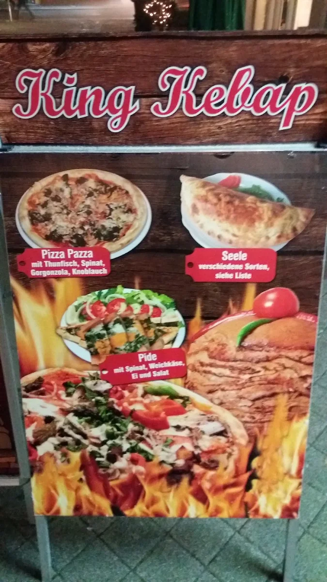 Speisekarte, King Pizzeria & Kebabhaus