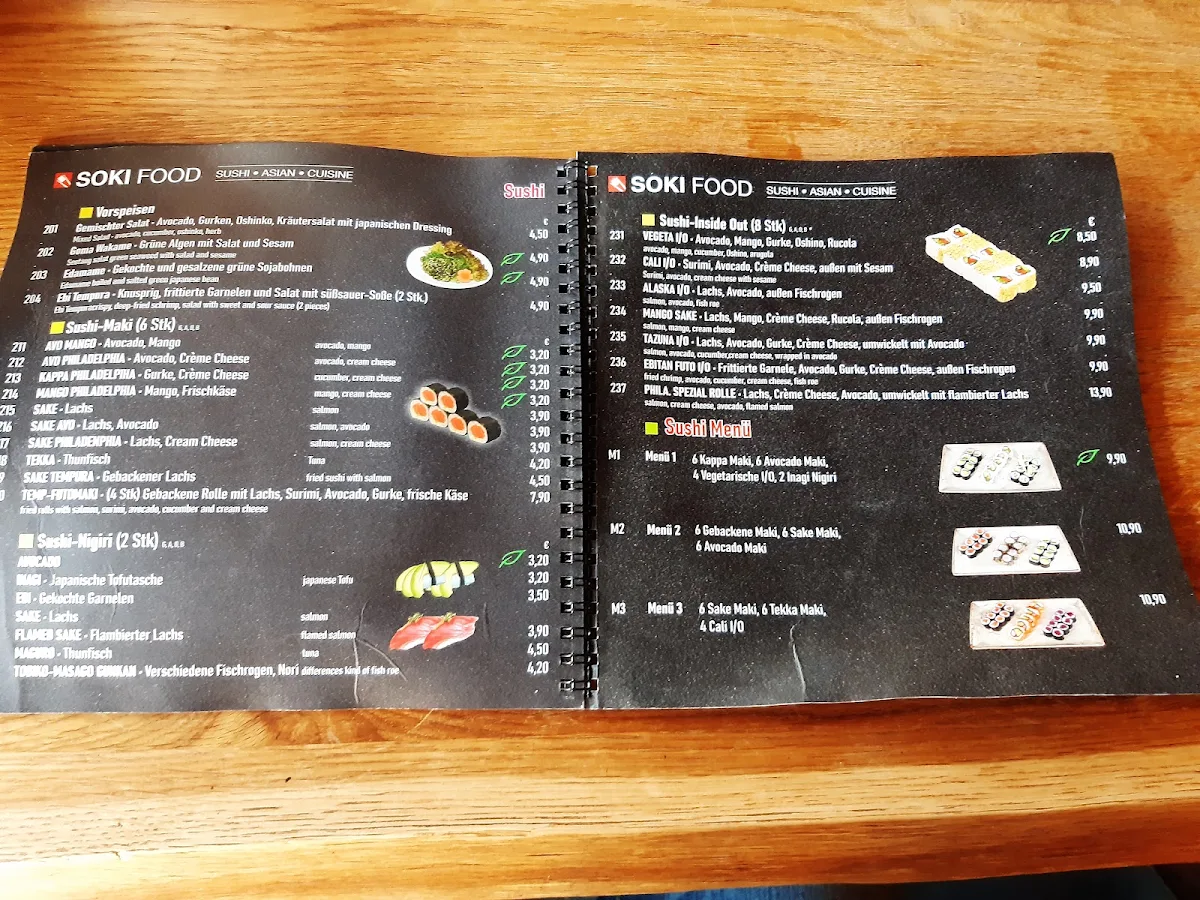 Speisekarte, SOKI FOOD
