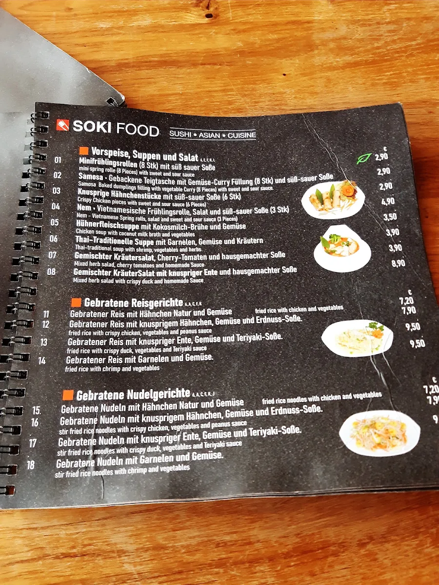 Speisekarte, SOKI FOOD