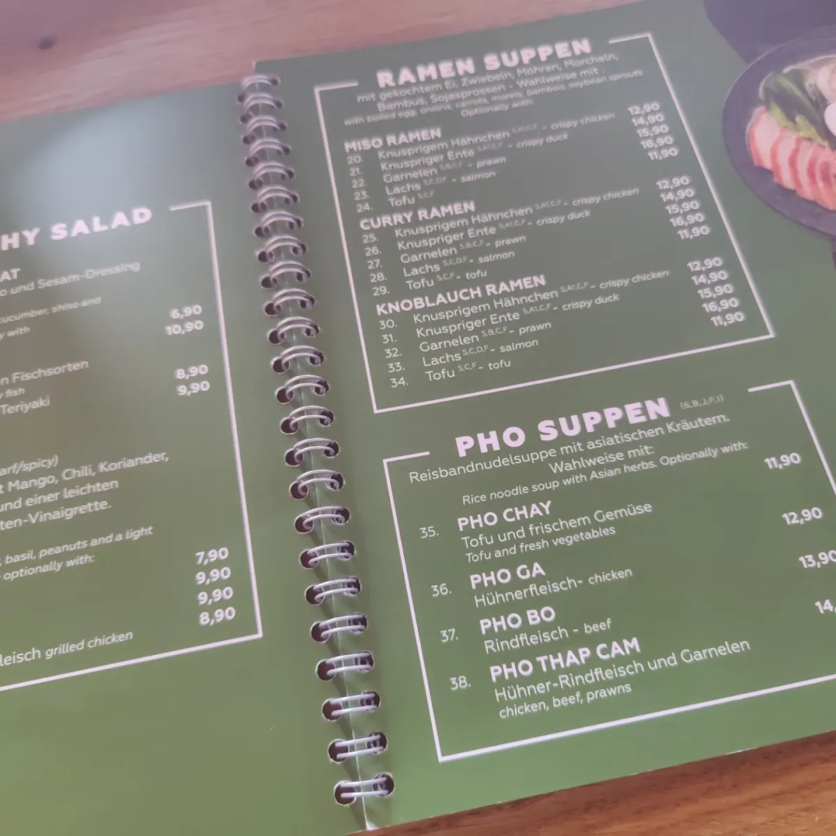 Speisekarte, SOKI FOOD
