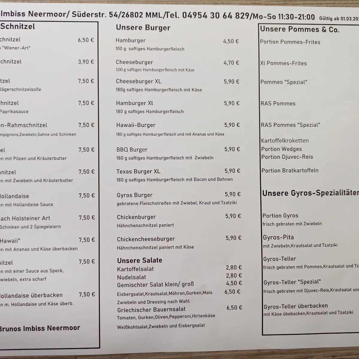 Speisekarte photo 1