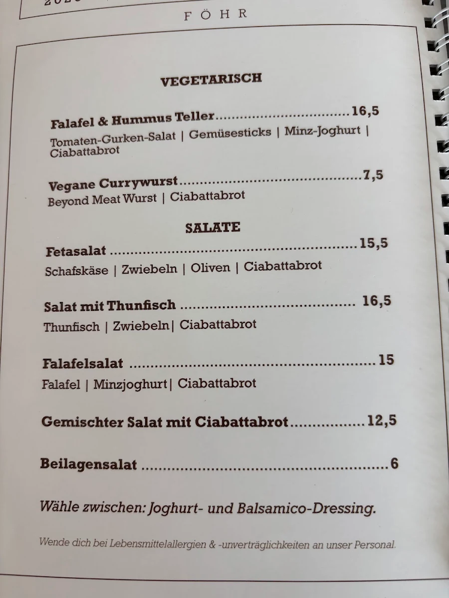 Speisekarte photo 2