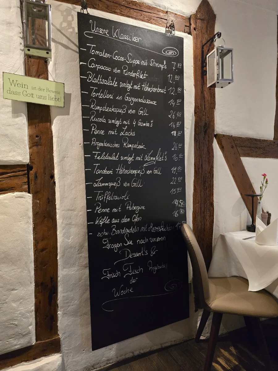 Speisekarte, Mediterran Delikate Restaurant