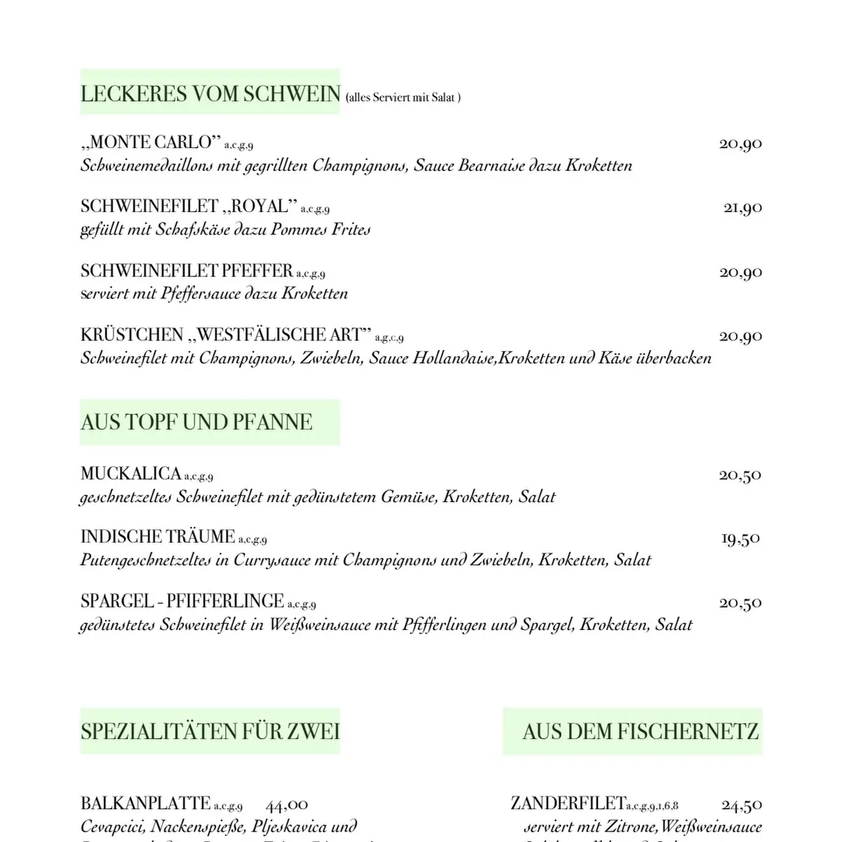 Speisekarte photo 3