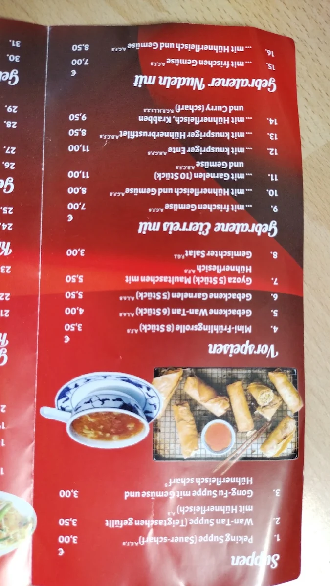 Speisekarte, Asia Glück Asia Koch & Sushi