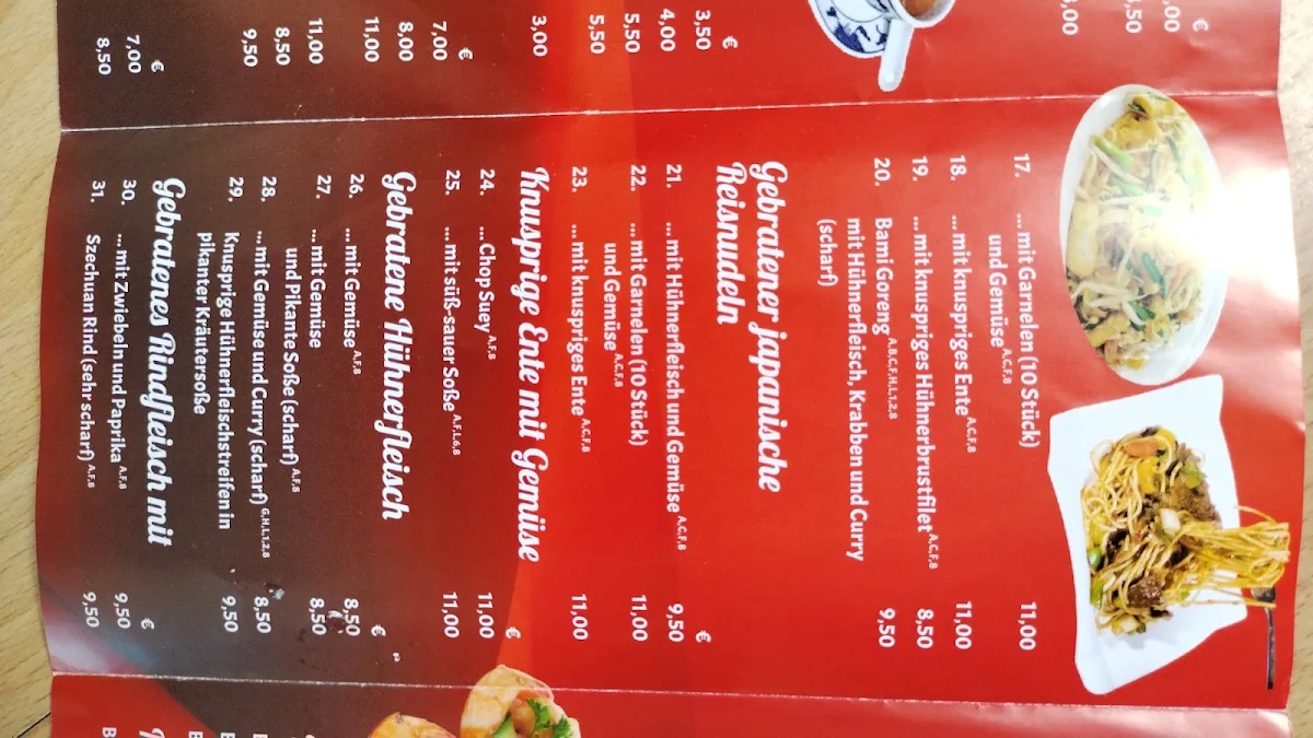 Speisekarte, Asia Glück Asia Koch & Sushi