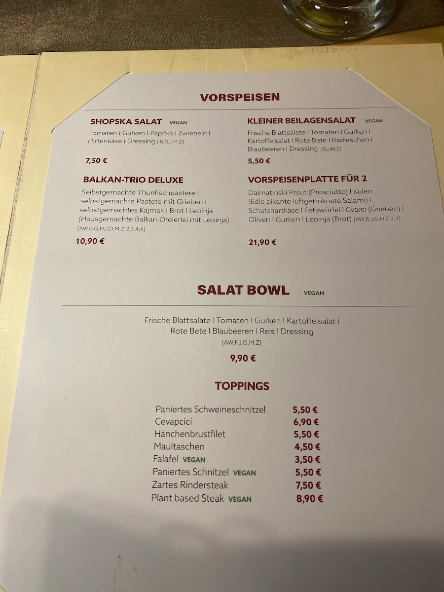 Speisekarte photo 2