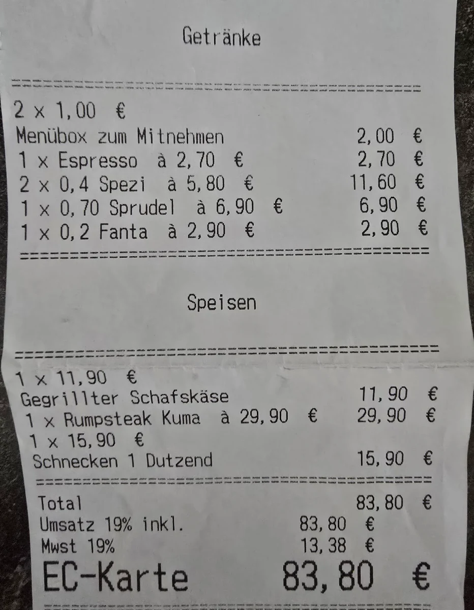 Speisekarte photo 5