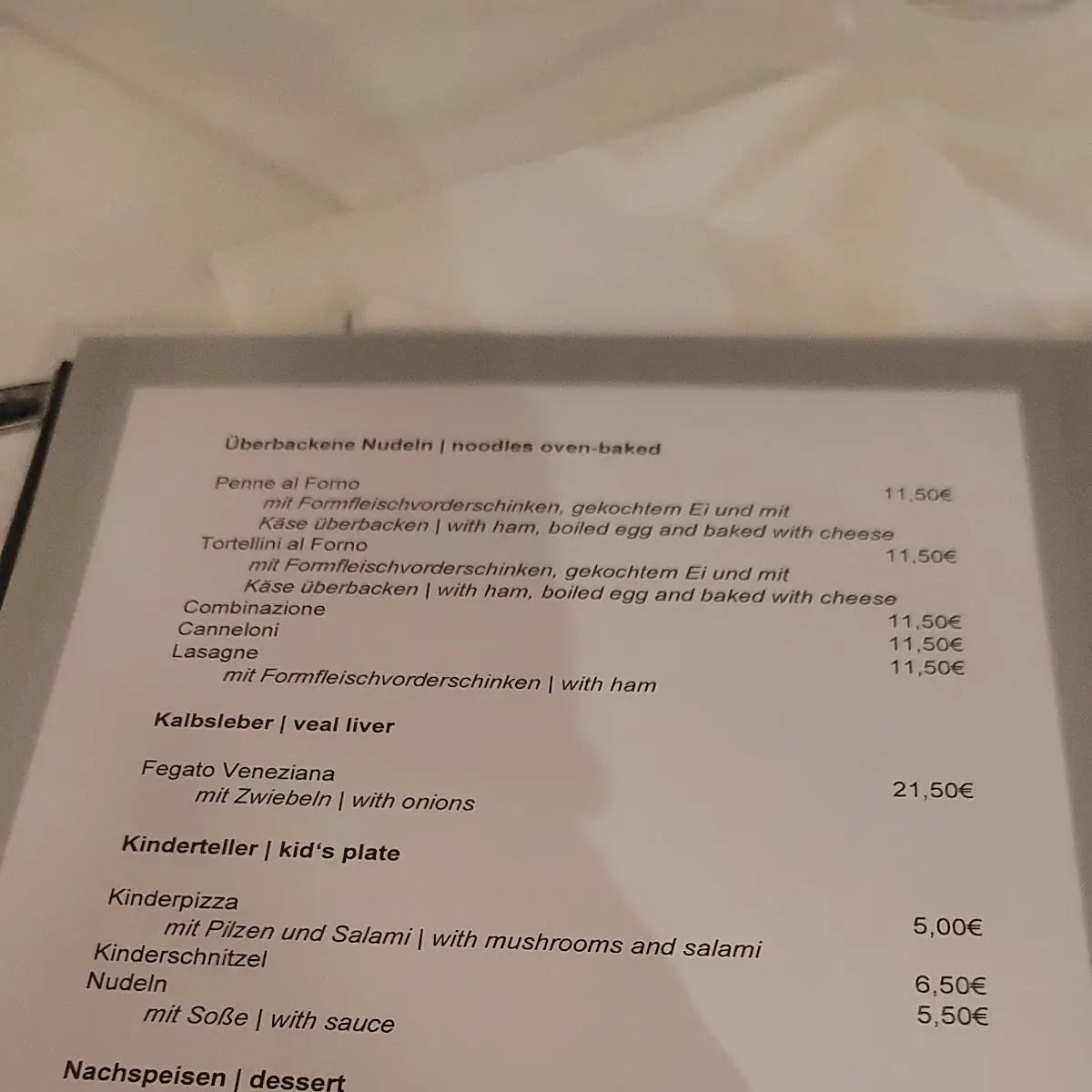 Speisekarte photo 2
