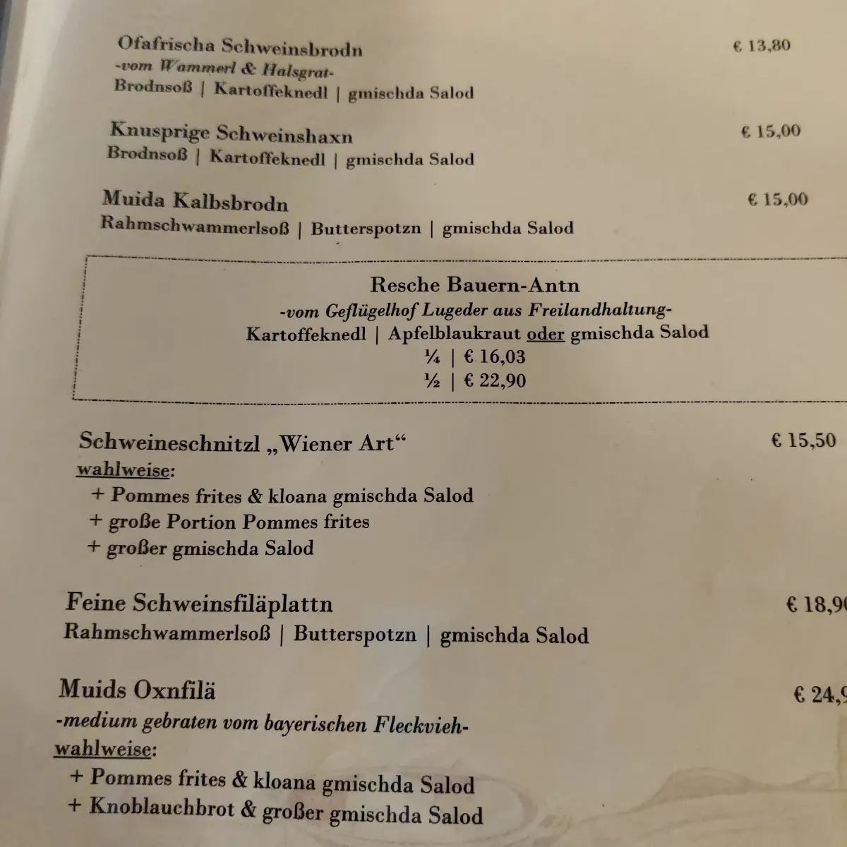 Speisekarte photo 10
