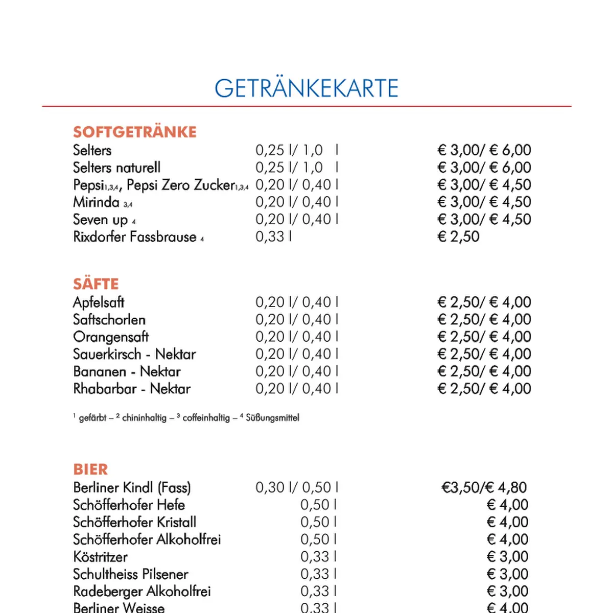 Speisekarte photo 2