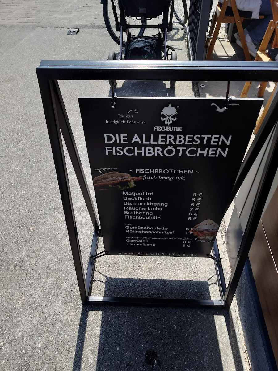 Speisekarte, Fischbutze Fehmarn | Fischbrötchen am Meeschendorfer Strand