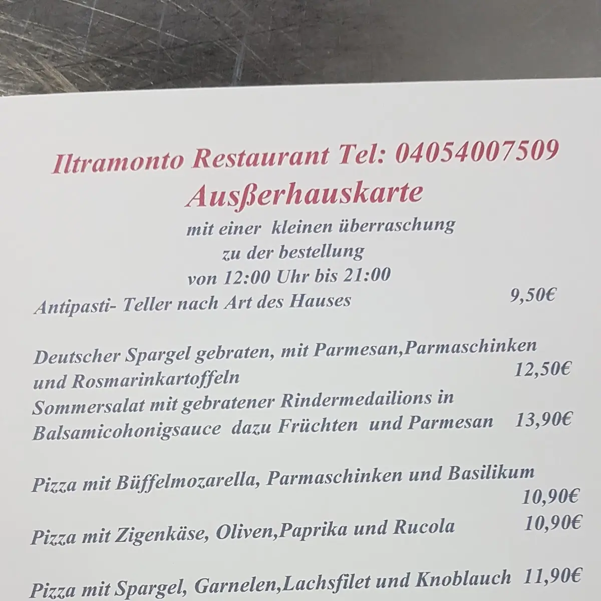 Speisekarte photo 4