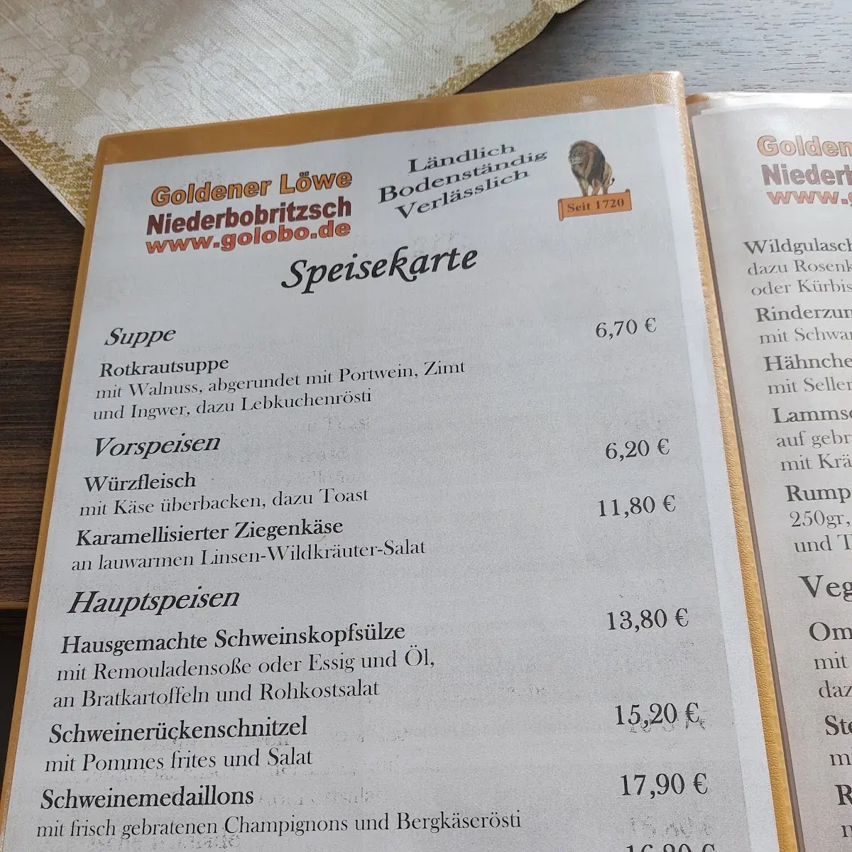 Speisekarte photo 2