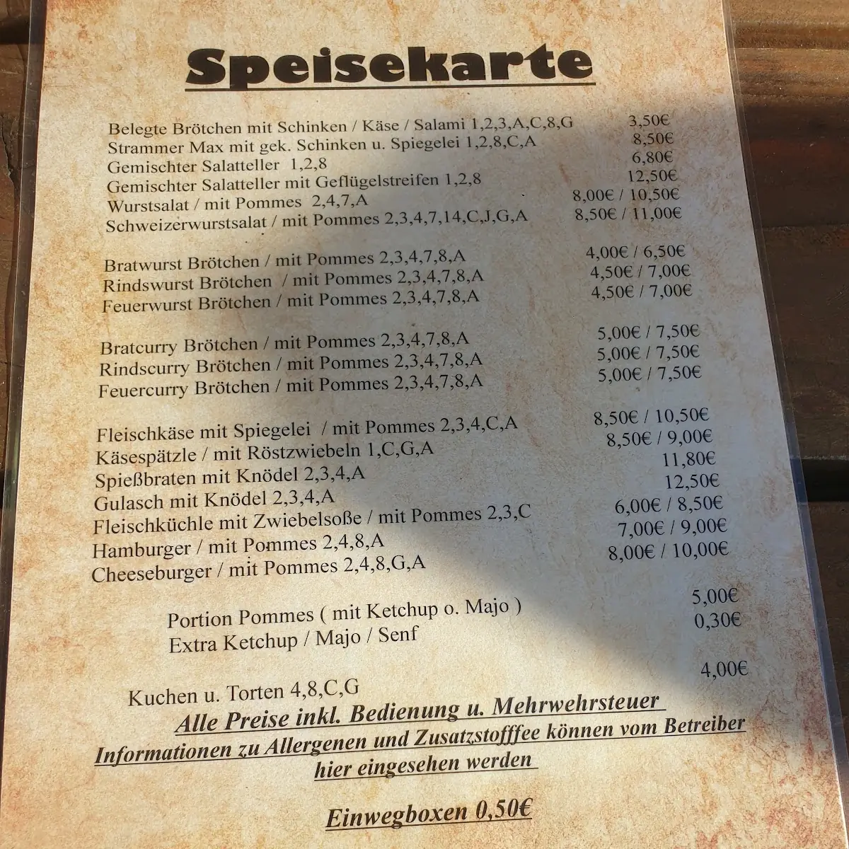 Speisekarte photo 5
