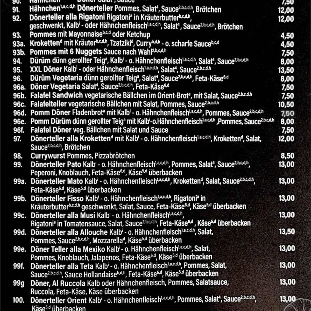 Speisekarte photo 2
