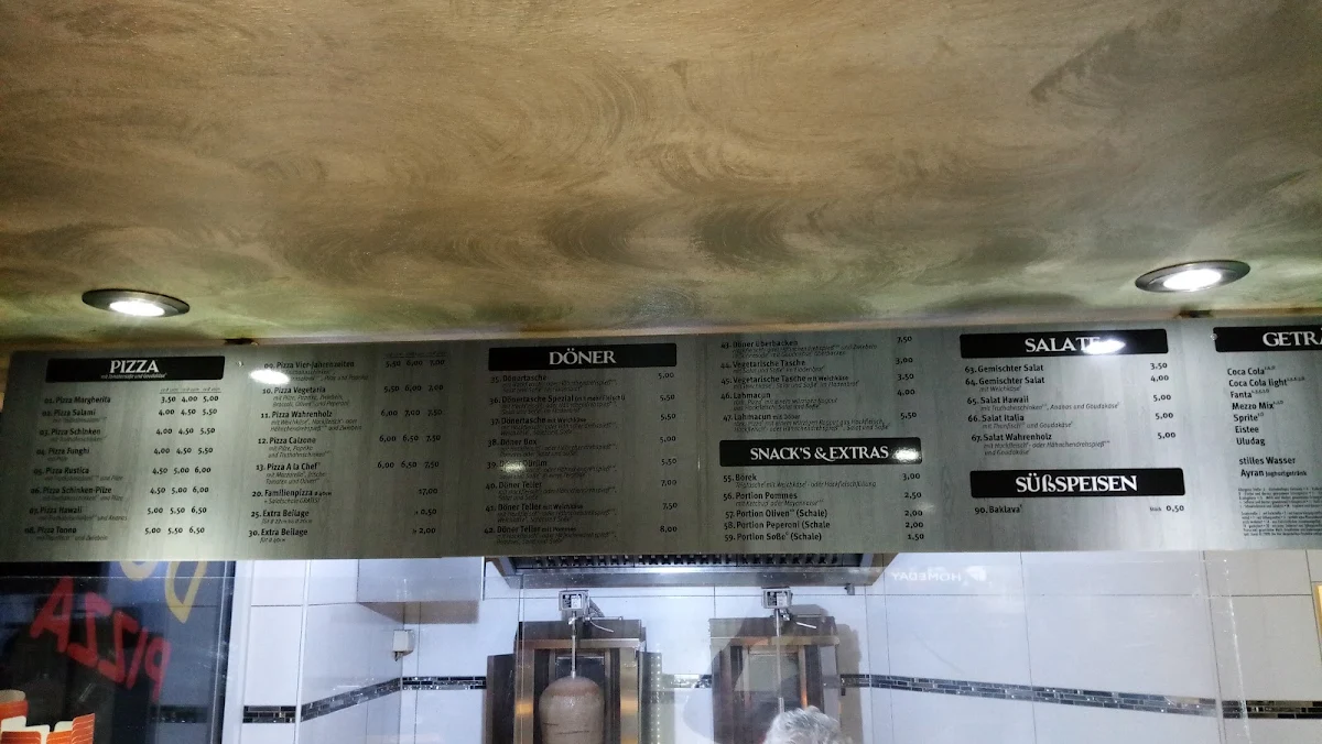 Speisekarte, Kebab Haus