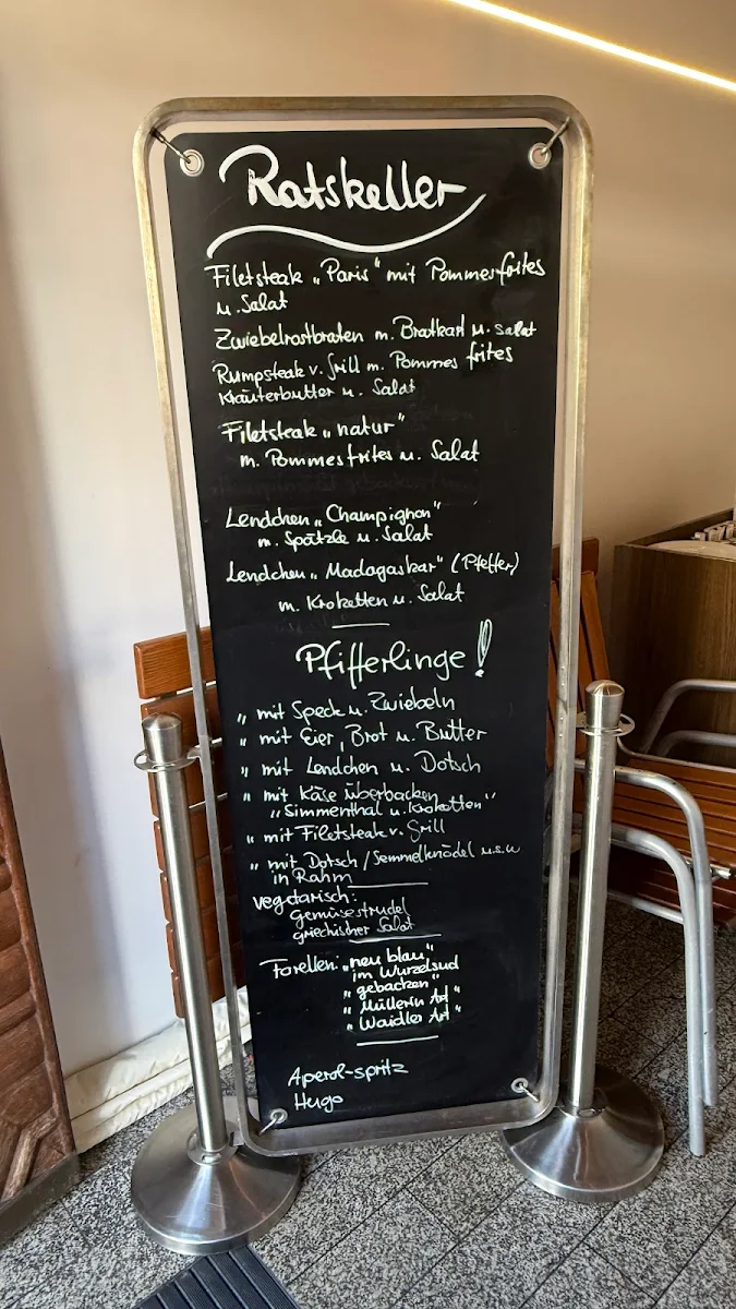 Speisekarte, Restaurant Ratskeller