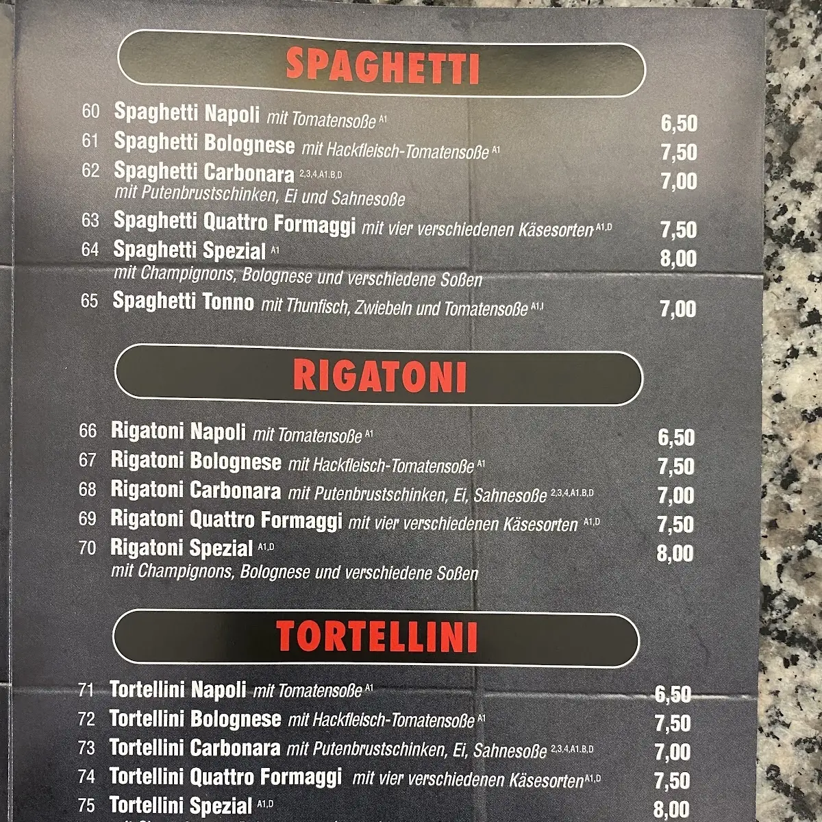 Speisekarte photo 2