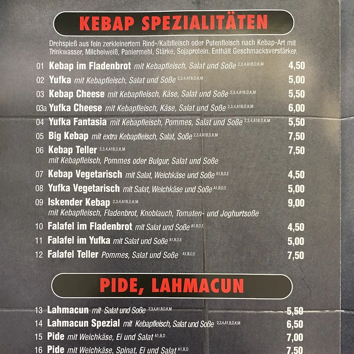 Speisekarte photo 4