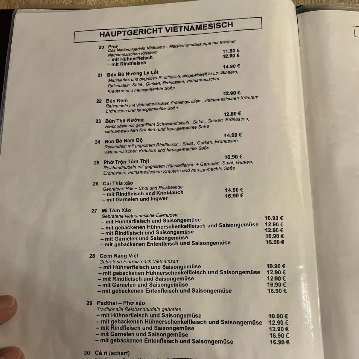 Speisekarte photo 2