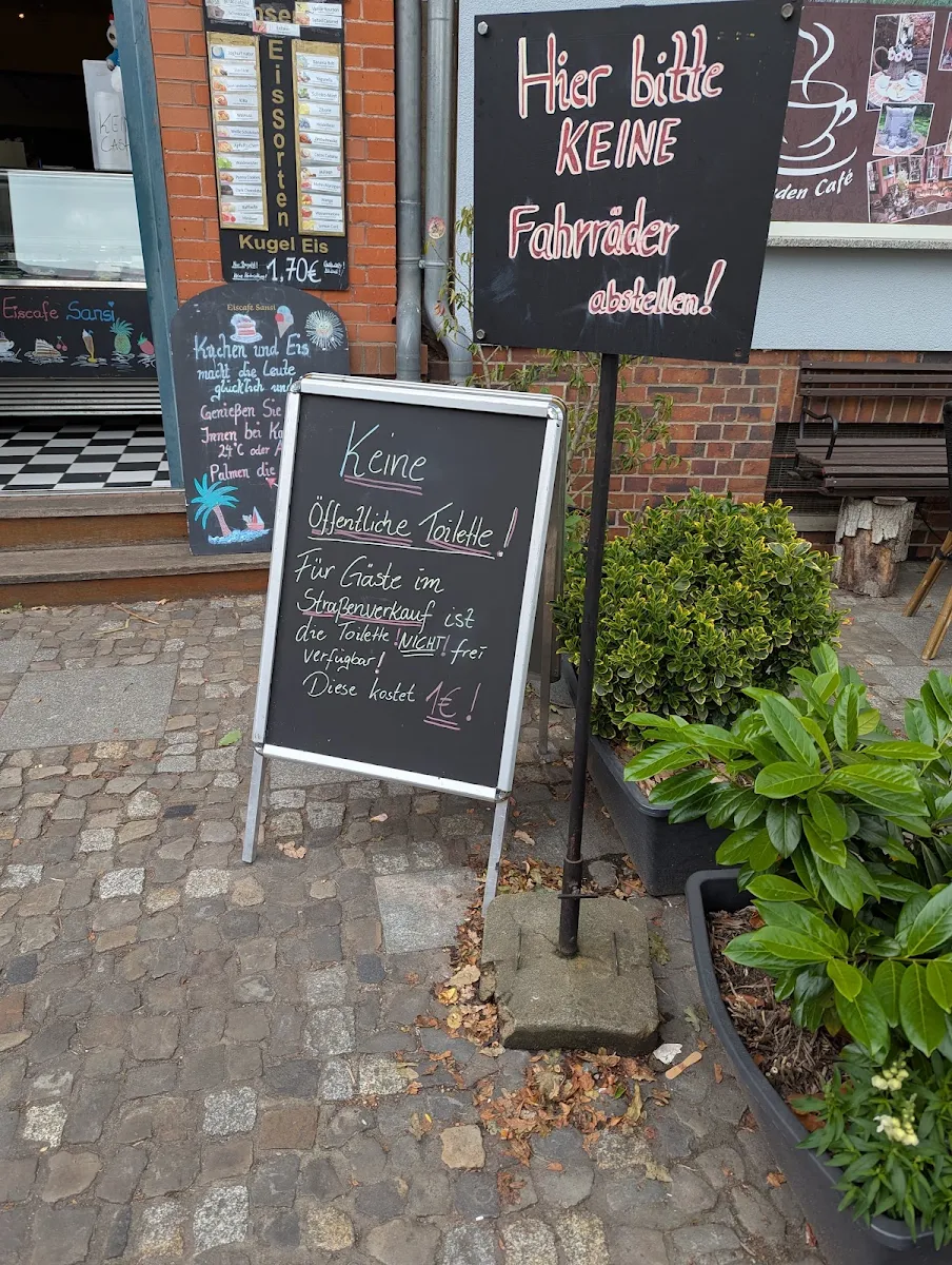 Speisekarte, Eiscafé Sansi