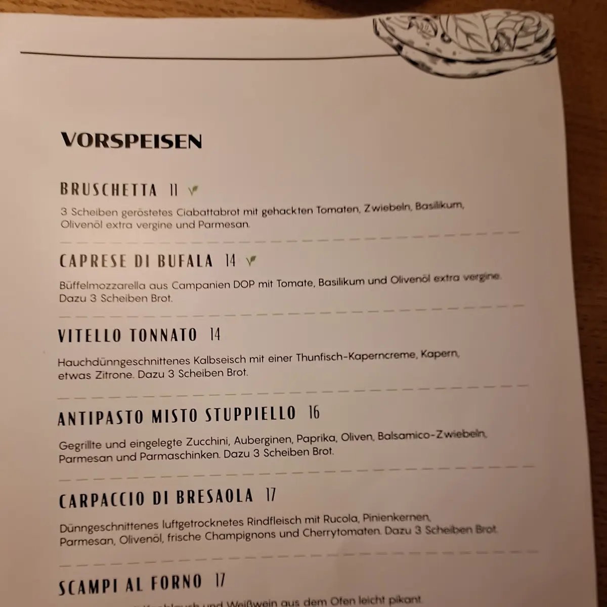 Speisekarte, Stuppiello ital. Feinkost Und Weine