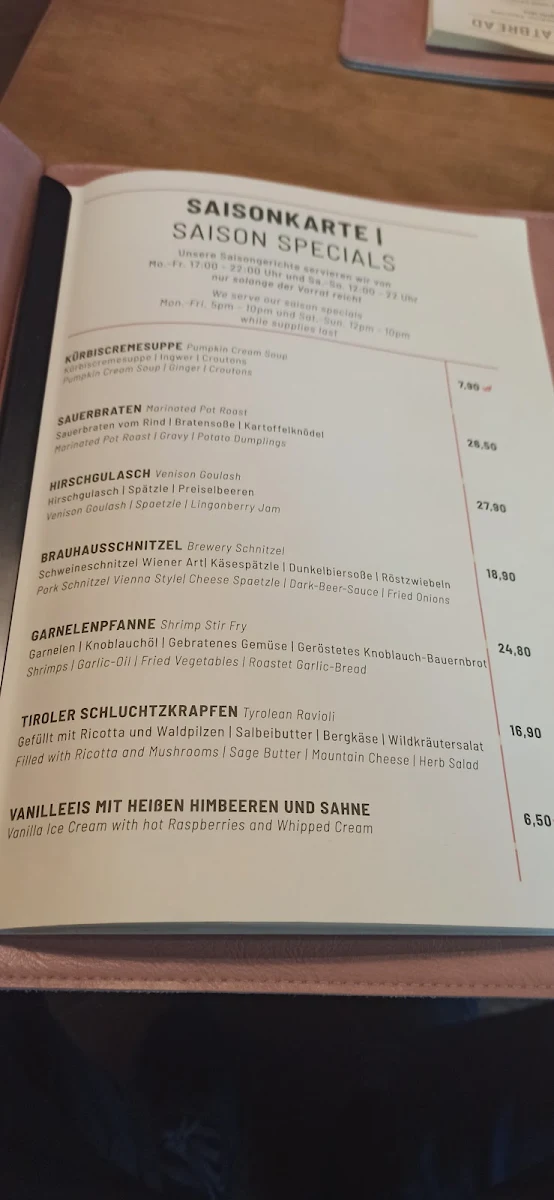 Speisekarte photo 4