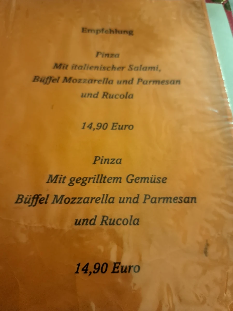 Speisekarte, Ristorante Sicilia Da Aldo Hasselroth