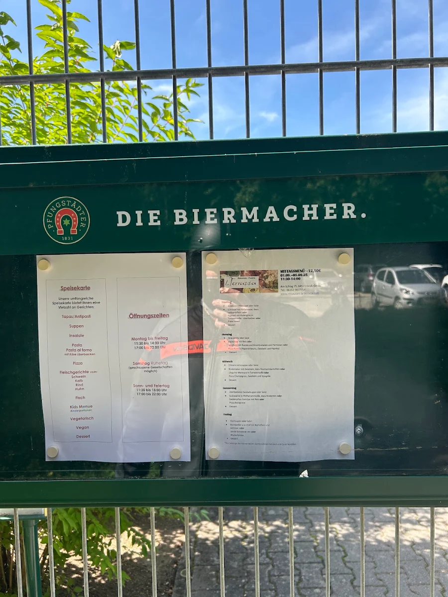 Speisekarte, La Terrazza