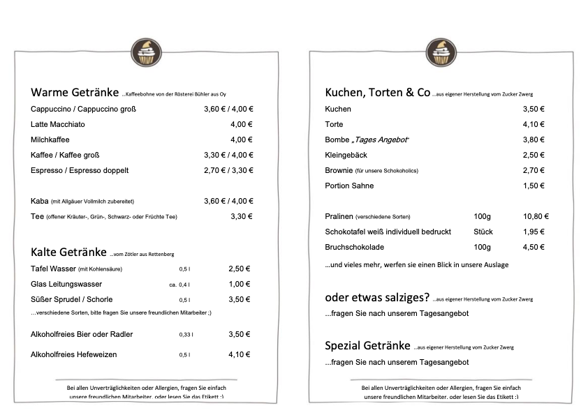 Speisekarte photo 1