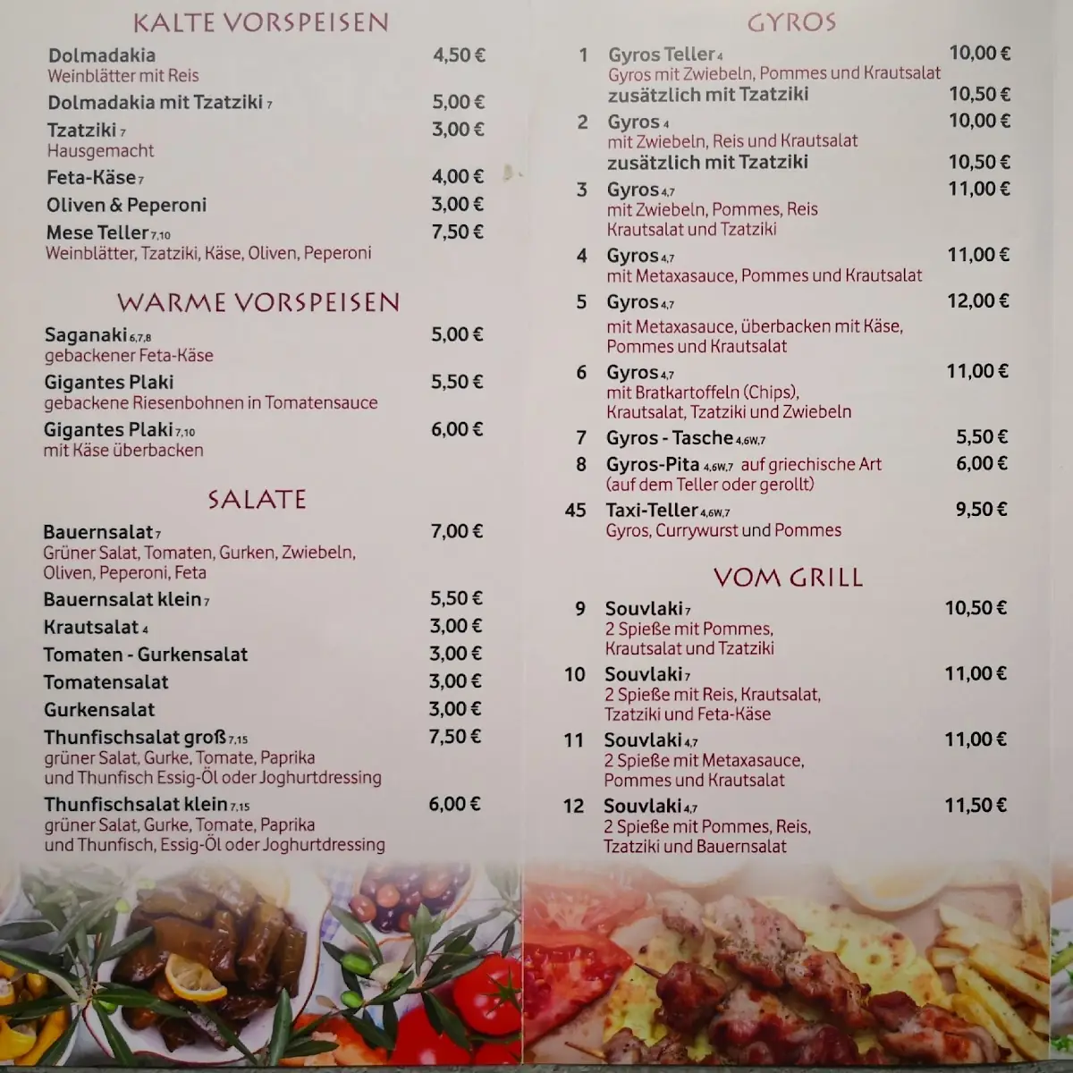 Speisekarte photo 1