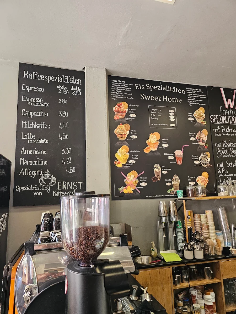 Speisekarte, Sweet Home Café