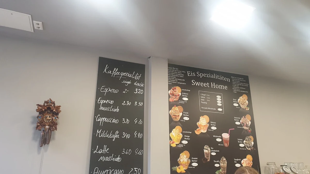 Speisekarte, Sweet Home Café