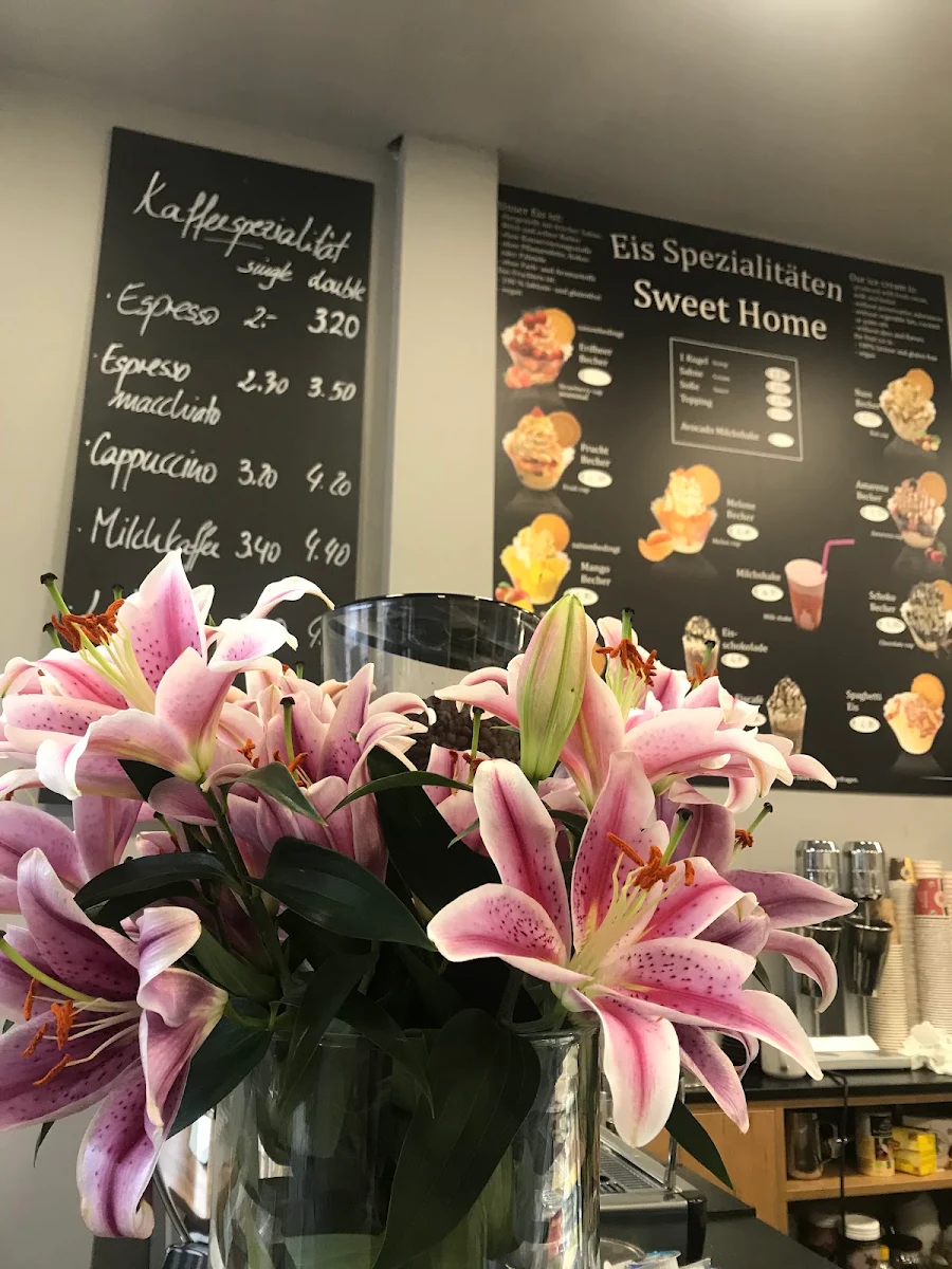 Speisekarte, Sweet Home Café