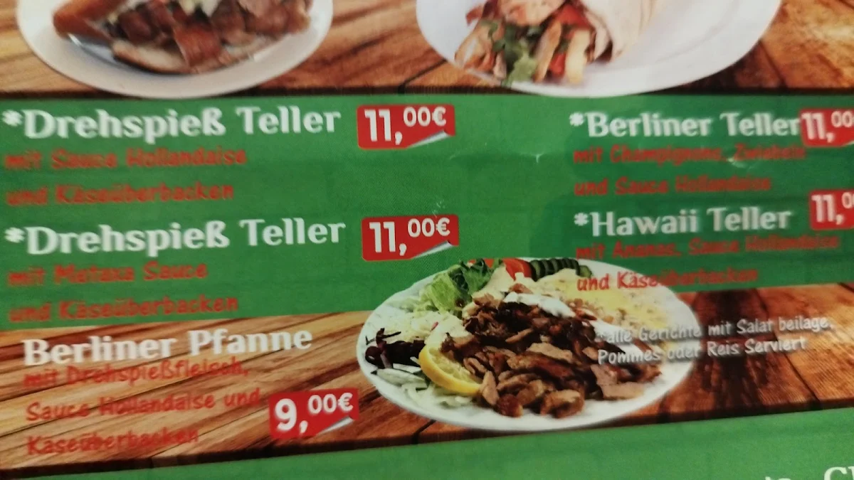 Speisekarte, Berlin Döner