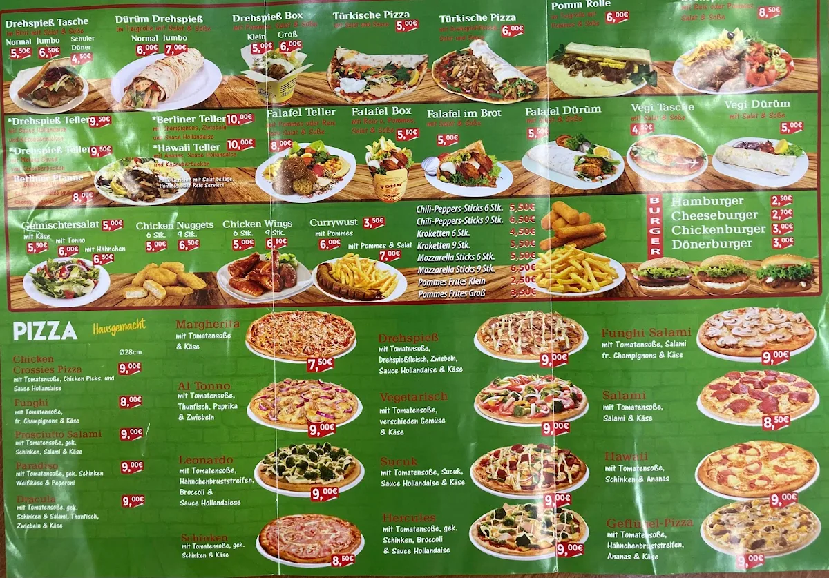 Speisekarte, Berlin Döner