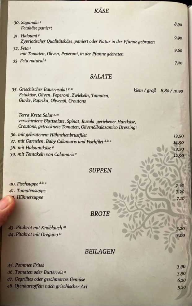 Speisekarte photo 3