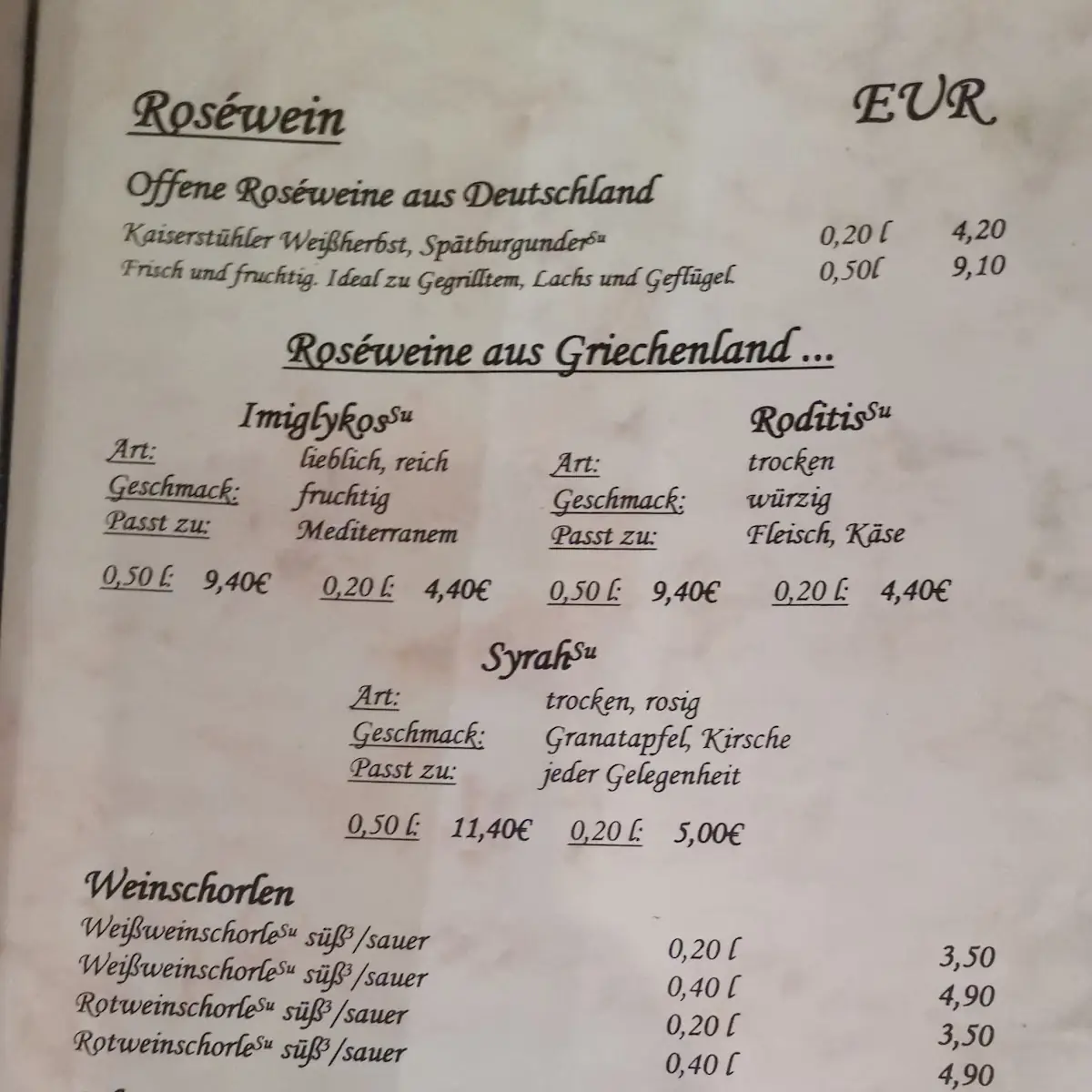 Speisekarte photo 2