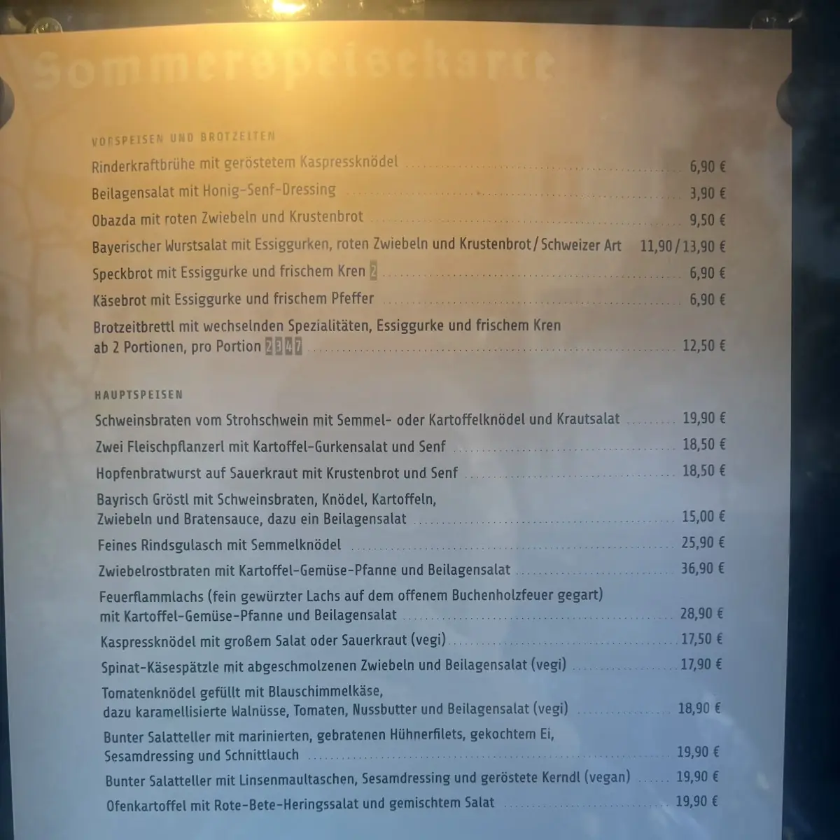 Speisekarte photo 2
