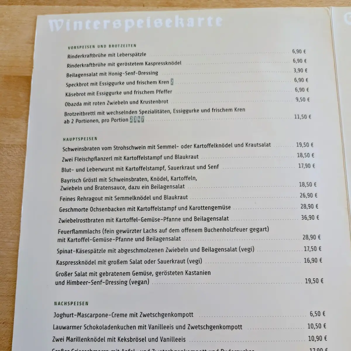 Speisekarte photo 3