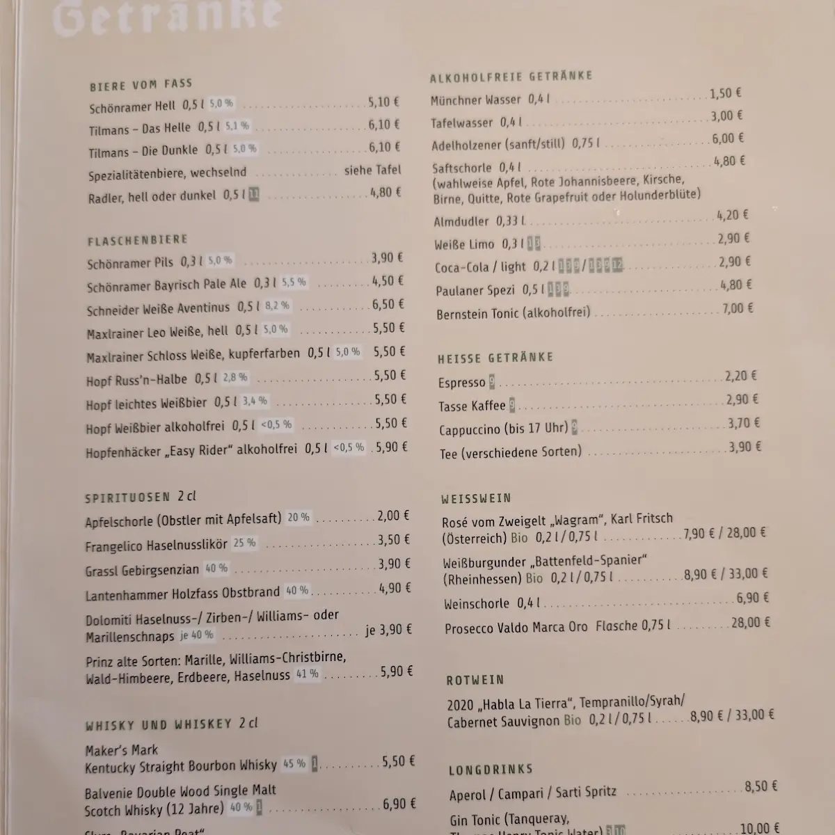 Speisekarte photo 6